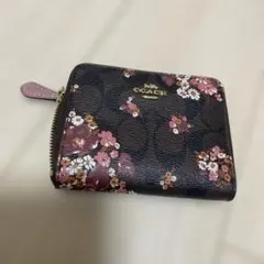 美品☆COACH 花柄 ジュエリーケース シグネチャー ピンク 希少 ポーチ