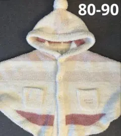 GELATO PIQUE ジェラートピケ ベビーポンチョ ピンク ボーダー