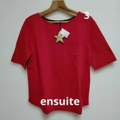 ensuite lumiere 半袖Tシャツ レッド 新品のサムネイル
