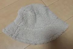 ボア素材 バケットハット ベージュ