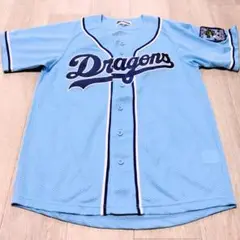 中古：ミズノ 中日ドラゴンズ 水色ベースボールシャツ サイズSS-S