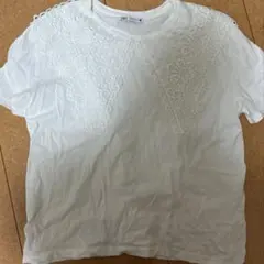 ZARA ピーターパンカラー　Tシャツ