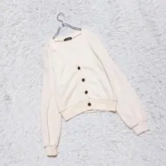 w closet ダブルクローゼット ワッフル カーディガン Vネック (F)