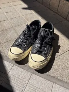 【海外限定】コンバース CT70 レザー OX ブラック 26.5cm 三ツ星