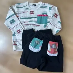 大人気！早い者勝ち！美品130㎝冬物パジャマ新幹線はやぶさこまち柄上下2点セット