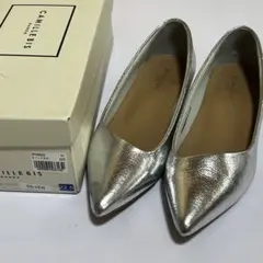 ランダ シルバー パンプス メタリック 22.5cm