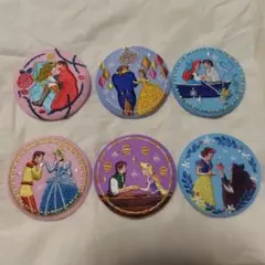 ディズニー刺繍缶バッジ　缶バッチ　6個セット