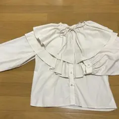 レトロガール　フリルカラーブラウス　ピンク　フリーサイズ　レディース　美品