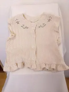 【未使用】tete a tete ベスト 刺繍 110