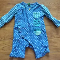 RAG MART 水玉ロンパース 青 70cm