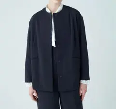 ballseyボールジィ ノーカラージャージージャケット ネイビー