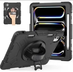 15 iPadPro 11 第5世代 M4 ケース 耐衝撃 360度回転 肩掛け