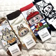 ラブブキャラクター柄ソックス4足セット