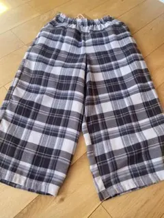 samansaMOS2 チェックワイドパンツ ズボン