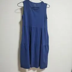 ノースリーブワンピース ブルー　ユニクロ 150