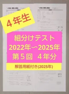 2026年最新】四谷大塚 組分けテスト 4年の人気アイテム - メルカリ