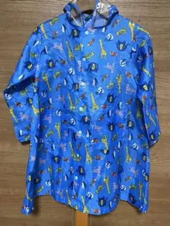 動物柄 防水レインコート L