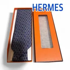 HERMES ネクタイ ネイビー
