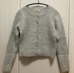 Nano Universe ライトグレー カーディガン アンゴラ