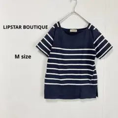 LIPSTAR BOUTIQUE ボーダーカットソー　M ネイビー　半袖のサムネイル