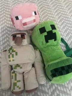 マインクラフト ぬいぐるみ リュック 3点セット