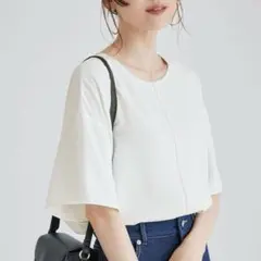 ロペピクニック さらさらタッチ配色Teeブラウスのサムネイル