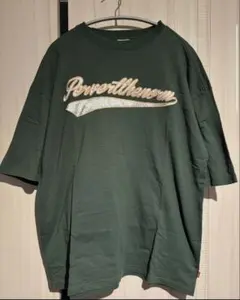 オーバーサイズTシャツ ダークグリーン刺繍