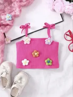 SHEIN キャミソール 花柄 ピンク