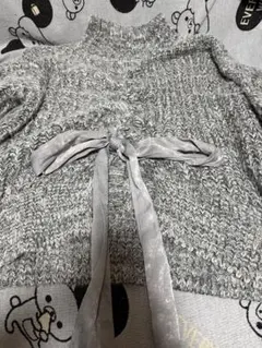 即購入OK ナイスクラップ　バックリボンニット