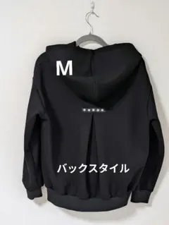 ⭐️3/1限定価格‼️ブラックフーディフードパーカーMサイズパール飾り付き