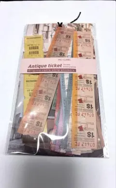 アンティークチケット風ステッカー