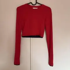 ZARA レッド 長袖トップス S