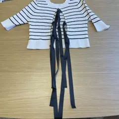 CHICO ストライプ 半袖ニット