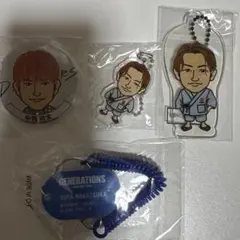 GENERATIONS 缶バッジ クリアチャーム コイルチェーンキーホルダー