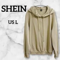 【美品】SHEIN ネオンピンク スマイル プリント オーバーサイズパーカー