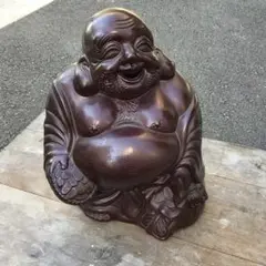 布袋様 寿光　ブロンズ製 笑顔の仏像 置物