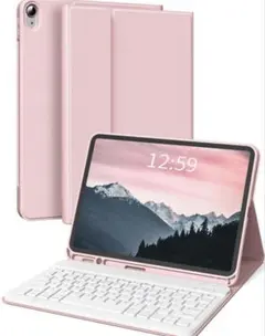 iPad用ピンクスタンドケースキーボード付き