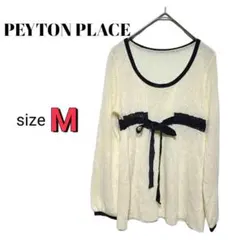 Peyton Place　長袖　レース　チュニック　リボン　レディース　訳あり