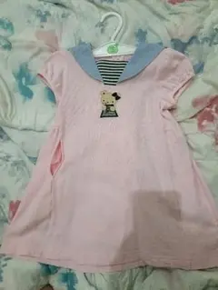 M*様 familiar 半袖ワンピース 100cm ピンク　ファミリア　セーラ M*様 familiar 半袖ワンピース 100cm ピンク ファミリア セーラ - メルカリ