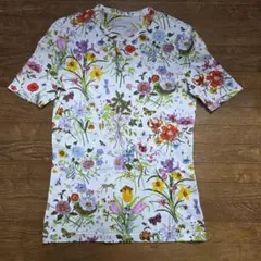 イタリア製オールドグッチGUCCI花柄 半袖Tシャツ　Mサイズくらいのサムネイル
