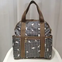 レスポートサック 猫柄 チェック柄 バックパック リュック