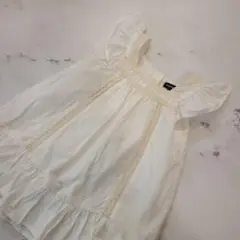 babygap　70　ホワイト　白　フリル袖　ワンピース