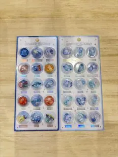 カプセル　シール　宇宙　リボン　水色　3D