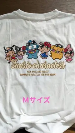 サンリオ サンリオキャラクター日焼け Tシャツ Mサイズ ホワイト