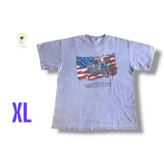 【各種割引】90s アメリカンバイク プリント 半袖 Tシャツ グレー XL