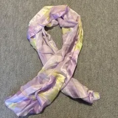 紫・黄色 スカーフ