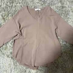 AZUL BY MOUSSY ベージュ Vネック ニット M