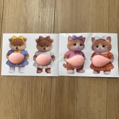 おなか ぷにぷに シール 柴犬 猫 ステッカー 4匹セット