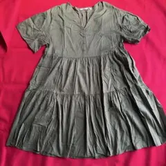 UNIQLO 半袖チュニック Lサイズ オリーブ