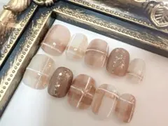 チェックネイル ベリーショート クリスマス ネイルチップ トレンド